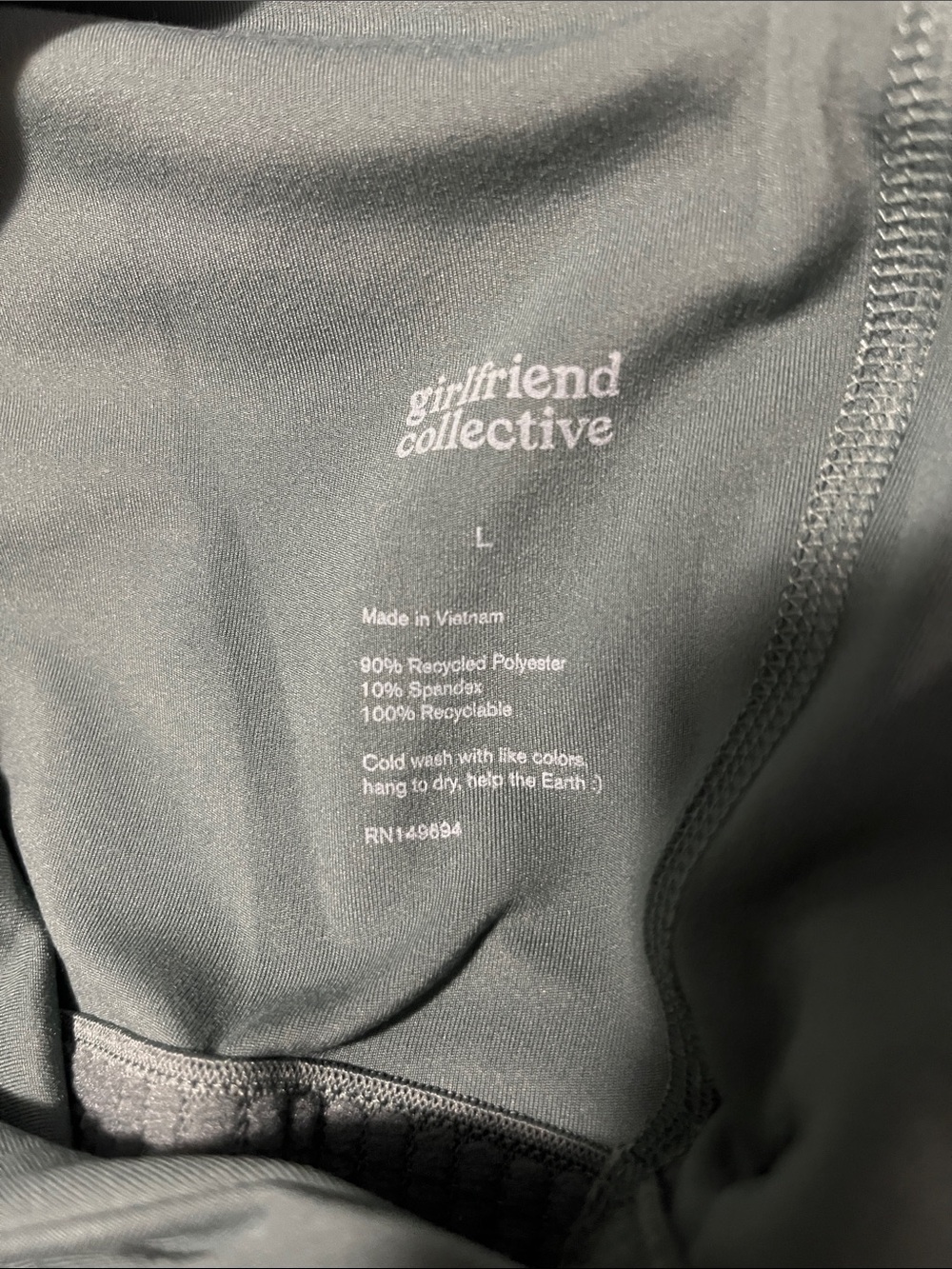 girlfriend collective exercise dress in deep green - Picture 5 of 5